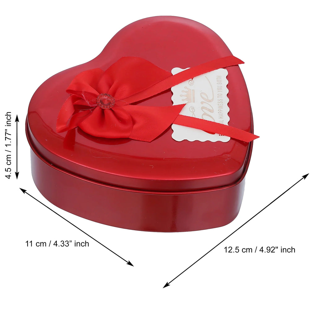 LeafBlu Red Heartbox Gift Set For Love Couple Valentine Gift (Pack of 1)