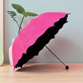 LeafBlu Magic Umbrella of Blooming Folding Portable for UV Protection & Rain Umbrella (Pink) Pack of 1