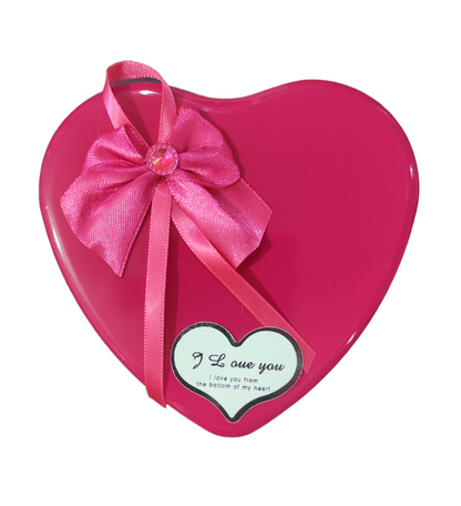 LeafBlu Dark Pink Heartbox Gift Set For Love Couple Valentine Gift