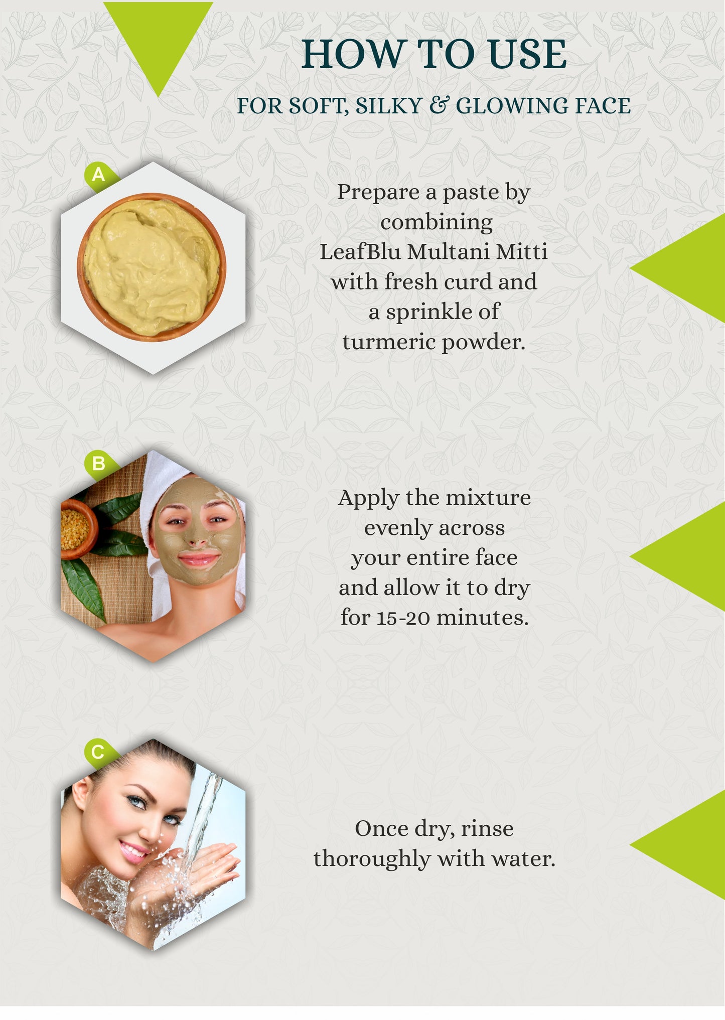 LeafBlu Multani Mitti Jasmine Flavour Powder 200 Gm (Pack of 1)